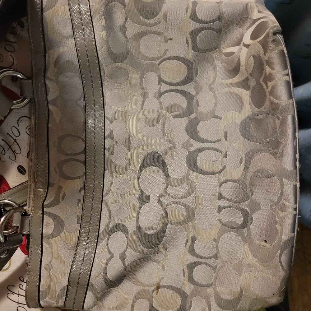 Coach Purse Gray Authentic - Picture 3 of 7